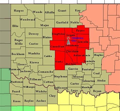 Oklahoma County Zip Code Map Oklahoma