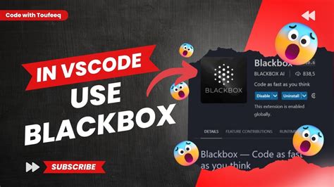 How I Use Blackbox In Vscode Ai Tool Blackbox In Vscode Youtube