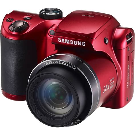 Samsung Wb100 Digital Camera Red Ec Wb100zbarus Bandh Photo