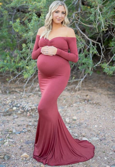 maternity gown with long sleeves sexy mama maternity long sleeve