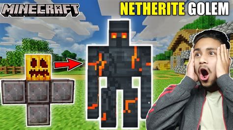 Making A Netherite Golem In Minecraft Sanskari Gamer Youtube