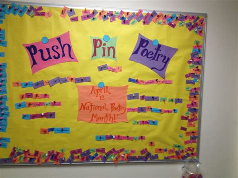 Push Pin Poetry For National Poetry Month Ra Bulletin Board Idea