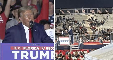 Sweaty Trump Brags About His Huge Crowd At Florida Rally Well The