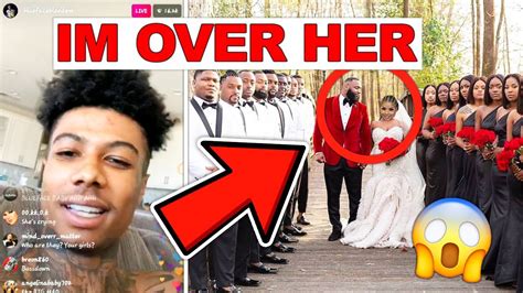 Blueface Reacts To Chrisean Rock Wedding Footage Ig Live Youtube