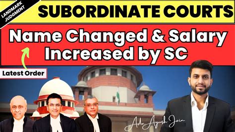 Salary Of Judges Increased Name Of Courts Changed Supreme Court