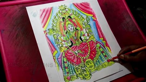 How To Draw Goddess Mariamman Drawing Youtube