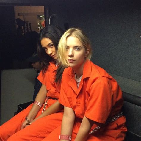 Emily And Hanna Wearing Prison Orange Jumpsuits Pll Pretty Little