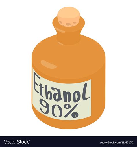 Ethanol In Bottle Icon Isometric 3d Style Vector Image