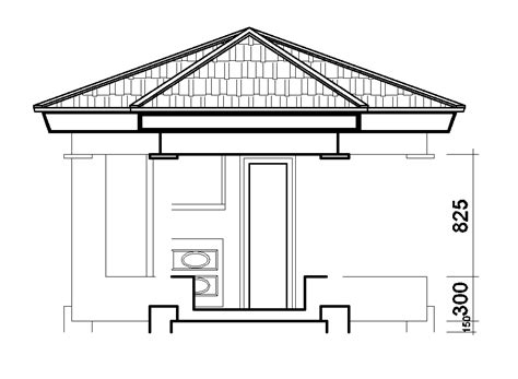 Roof Detail Drawings Are Given For 18x14m House Plan In This Autocad