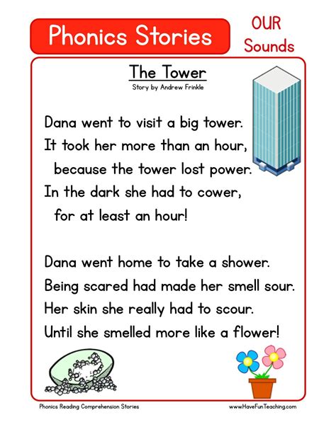 Phonic work and that shared and guided reading sessions should not be. Reading Comprehension Worksheet - The Tower