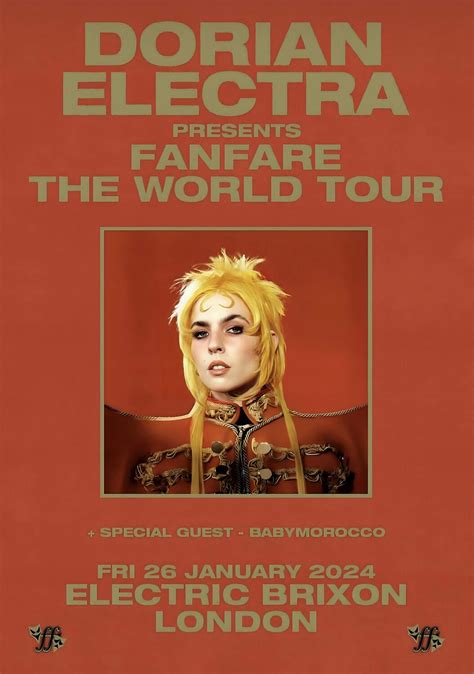 dorian electra fanfare the world tour 2024 london poster