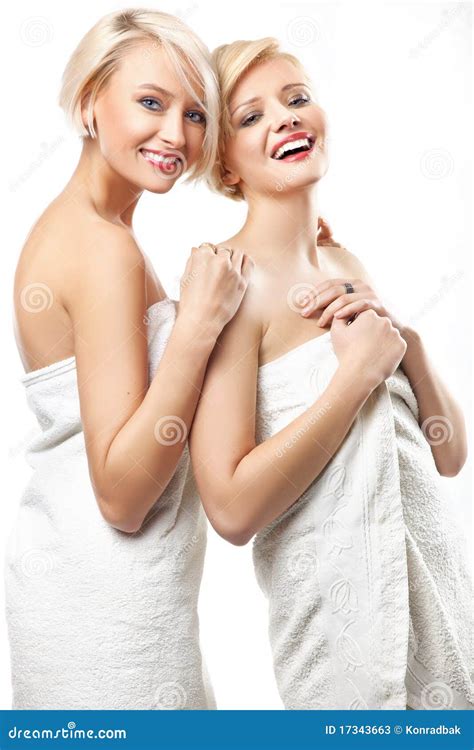 Beauty Women Wearing Towels Stock Image Image Of Beautiful