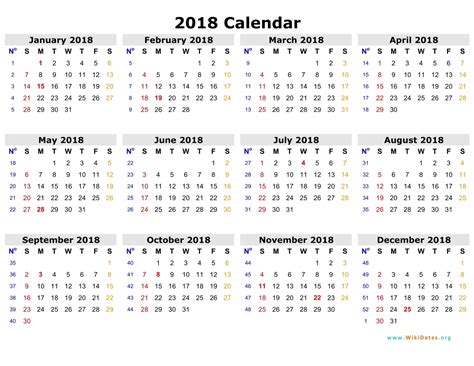 Free 2018 Calendar In Printable Format Blank Templates Webelator