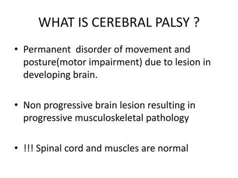 Cerebral Palsy Classifications Ppt