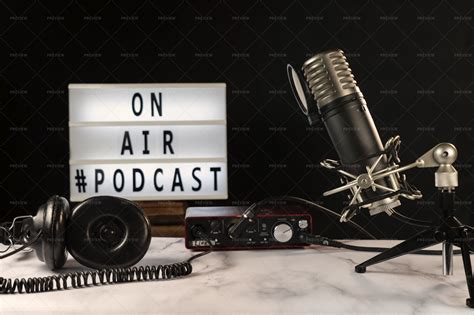 Podcast Studio Set Stock Photos Motion Array