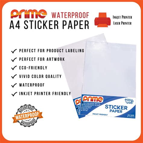 Waterproof Printable Sticker Paper