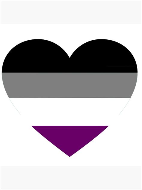 Asexual Flag Posters Asexual Pride Flag Heart Poster Rb1901 Asexual Flag™