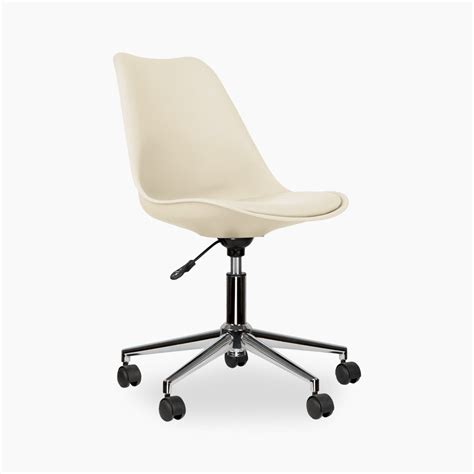 Office Chair With Soft Pad Seat Cream P3758 2759496 Zoom 