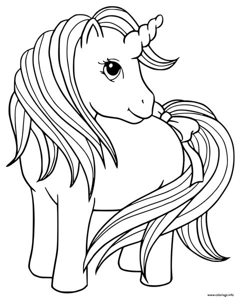 Coloriage Princesse Licorne Maternelle Dessin Enfants à Imprimer