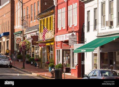 King Street In The Historic Colonial Village Of Leesburg Virginia