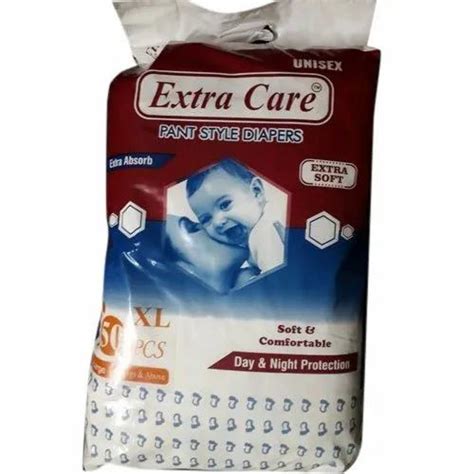 Cotton Extra Care Baby Diaper Packaging Size 50 Pieces Size Xl At