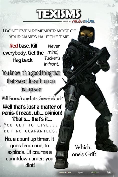 Tex Is A Girl Red Vs Blue Tex Odst Halo Geeky Quotes Halo Funny