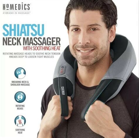 homedics shiatsu neck massager with soothing heat ebay