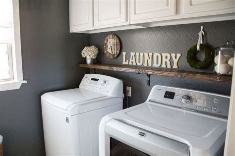 Morning fog will look best in a bedroom, living room, or entryway. Laundry Room Makeover - Sherwin Williams Peppercorn paint ...