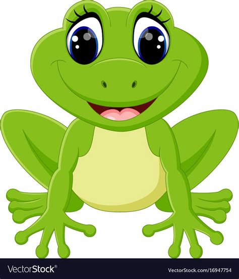 Cute Frog Cartoon Royalty Free Vector Image Vectorstock Cute Frogs