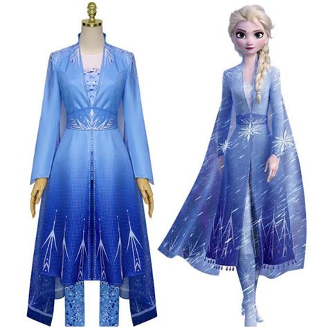 2 Cos Adult Elsa Ice Blu Princess Dress Elsa Full Dress Anna Princess