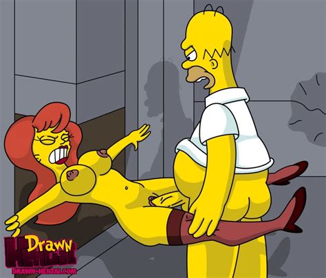 Rule 34 Ass Breasts Chubby Clothes Color Drawn Hentai Female Homer Simpson Human Indoors
