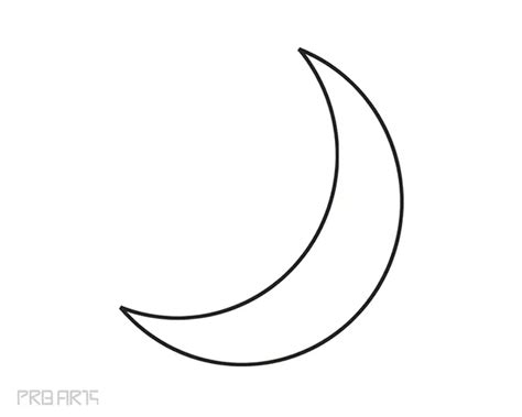 Moon Drawing How To Draw A Moon For Kids Prb Arts