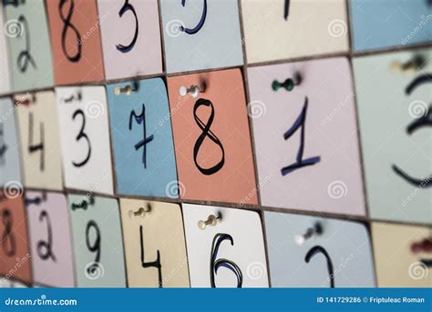 Font Of Numbers Abstract Background Of Color Numbers For Card Or Print