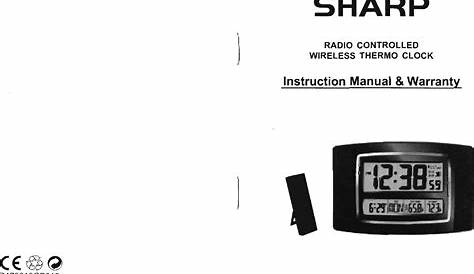 Sharp Spc900 Owners Manual Radio Controlled Atomic Thermo Clock