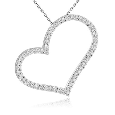 necklace madina jewelry silver in metal 26138740 heart shaped pendant necklace heart shaped