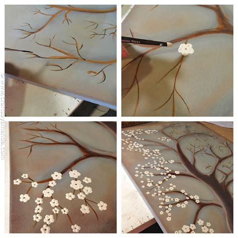 Click ok and start drawing the tree branch shape. How to: White Cherry Blossom Tree Painting (steps ...