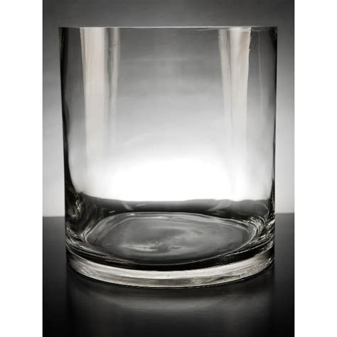 Clear Glass Cylinder Vase 9 X 10 The Clear Glass Cylinder Vase 10in Es Tall X 9in Es Wide