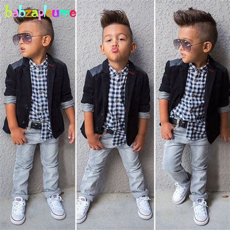 Gentleman Style Kids Boy Clothes Jacketshirtjeans 3pcs Set Toddler