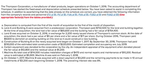 This is the process by which the value of assets is transferred to manufactured depreciation is determined based on the residual value of the property at the beginning of the year and the depreciation rate, which is calculated. Solved: The Thompson Corporation, A Manufacturer Of Steel ...