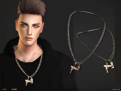 Sims 4 Ccs The Best Necklace For Male By Toksik The Sims Sims 4