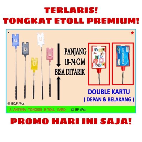 Jual Tongkat Kartu E Tol Toll 30 Flexible Besi Panjang Pendek Grip