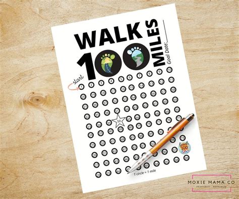Printable Mile Tracker Coloring Page - Printable Word Searches