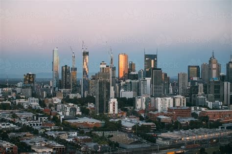 Image Of Melbourne City Skyline Austockphoto
