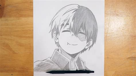 Anime Drawing How To Draw Shoto Todoroki Smile Easy Step By Step My