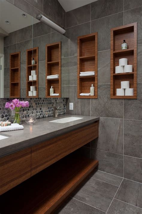 Built In Wall Shelf Built In Wall Shelves Contemporary Bathroom Home