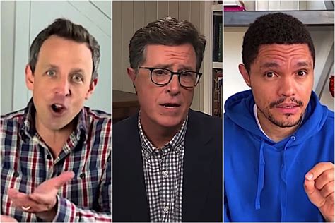 Stephen Colbert Trevor Noah And Seth Meyers Are Skeptical Of Trumps