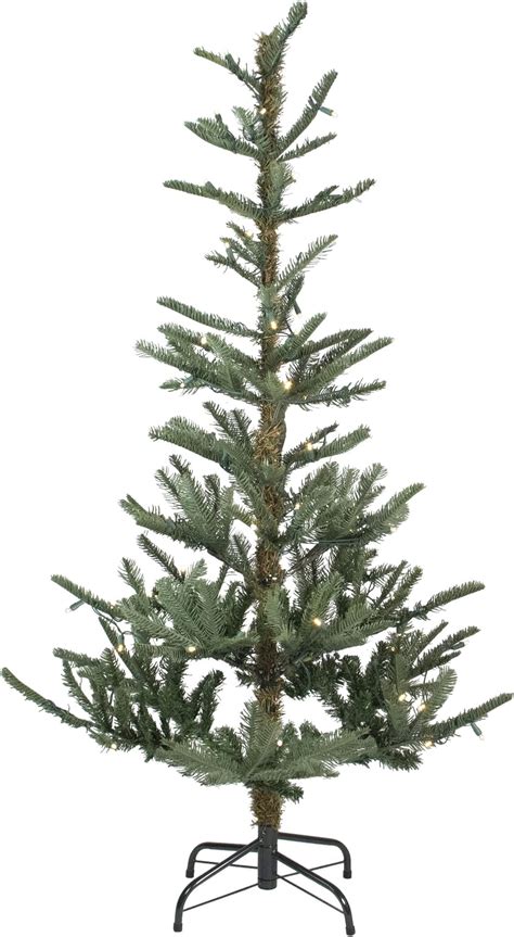 Real Touch Pre Lit Oregon Noble Fir Slim Artificial Potted