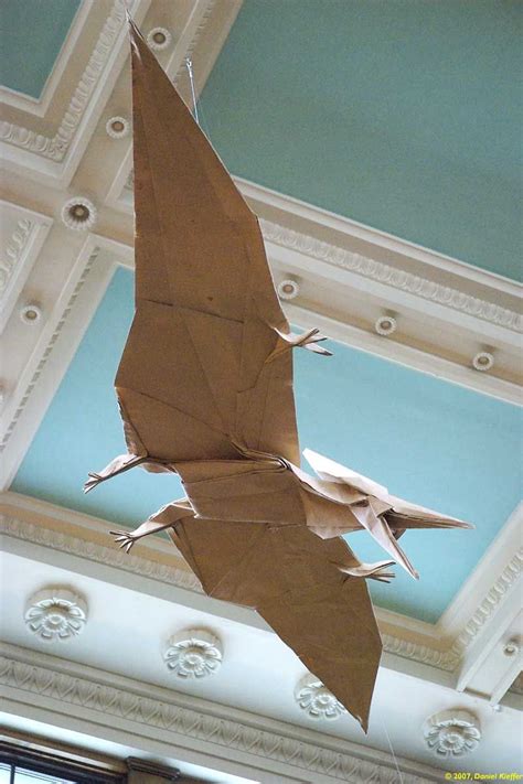 Giant Origami Pteranodon Origami Art Origami And Quilling Dinosaur