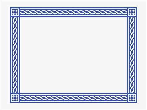 Certificate Border Design Blue