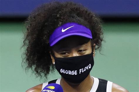 Naomi Osaka Wearing A George Floyd Mask At The 2020 Us Open Tennis